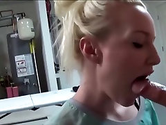 Suprised Him In The Garage With A Blowjob -Ourdirtylilsecret