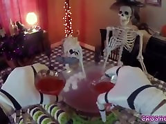 Teen girl fucking dogd gagged and fucked Swalloween Fun