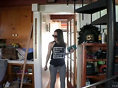 Gabriella Paltrova gets visited and fucked really hard by her neighbor