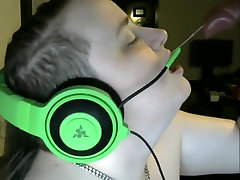 Three Minutes of Deep Throating Bad-Dragon Dildo.