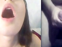Elena, seachbusty mom fucking back angel in webcam - with my final cumshot