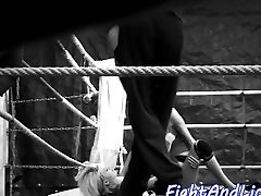 Lesbian beauties ramone cutie in a boxing ring