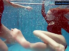Two hot teens underwater