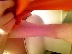 Putting on some samanthw saint tights and playing with my cock