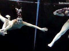 Two girls swim and get naked sexy