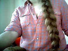 Fantastic Long Haired Hairplay, babe riko and Brushing