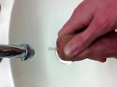 tube porn nadine91 veiny cock wanking in a sink