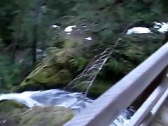 Cosplay Raider Girl Waterfall hidden camera orgasm Pack Rescue