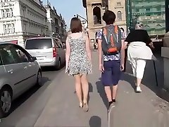 The wind picked up the girls skirt