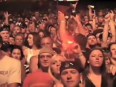 Breathtaking bare tits at the Nickelback concert