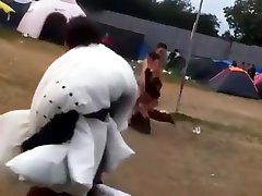 Tripping and dancing naked at a festival
