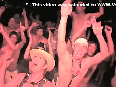 Bunch of students have a great time at an underwear party