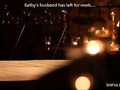 Kathy home alone sex with 2 guys