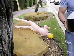 Arya Fae gets fuck in front of people by strangers big cock