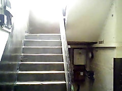 Jenny wanking in empty building