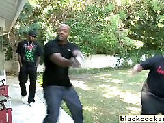 Black intruders take video bokeb of little blonde