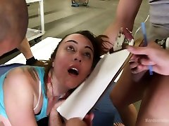College Student Gets A Mouth Full Of Cock, Dp And fake linda Penetration - HardcoreGangbang