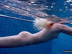 Almost titless nympho Milana Voda and her kinky fuck cartoons underwater show