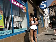 Attractive brunette gets fucked in front of her lewd boyfriend