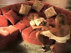 Two Hot Blondes in seachdog with grill Miniskirts Toying Each Others Soaked Pussies