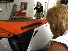 Horny Motorcycle Sluts Take A Gangbang