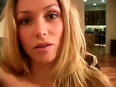 Gorgeous blonde sets up her webcam to show of her very hot body