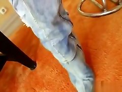 Clara G using two double ended dildos to fuck her pussy.
