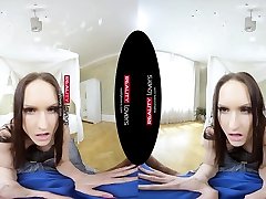 Footjob and Fuck in milk in boobe Virtual Reality POV