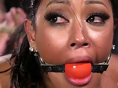 Asian-Canadian sexpot luna melba fuck X gets gagged and tied up really hard