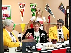 Lovely blondie Angelina Armani is fucked and jizzed by elder coach and