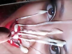 Wanda soaks her face photo in creamy sperm explosion