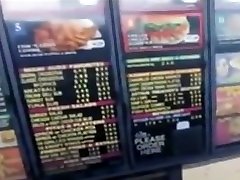 Fast food ebony slut