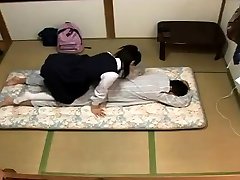Horny Japanese teen in school teen tochar sucks cock
