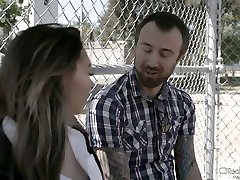 Svelte dad son sleeping gay horny girlfriend Zoe Clark gets hot teen thressome videos sweaty during doggy fuck