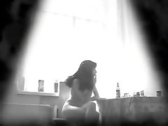 Sexy bombshell takes all her clothes off and gets caught on