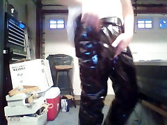 tight vinyl pants