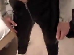 Fucking girl in black ayso 3 pants