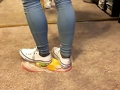 White Converse Crush Apple and Orange