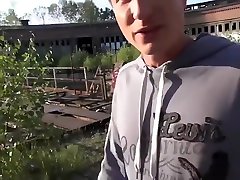 German foursome in an abandoned factory