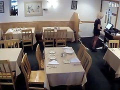 Petite roughly back cock licked and romped in the office