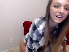 Sexy blonde teen toys pussy on webcam show Part 01