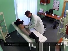 Fake force huge Sexual treatment turns gorgeous busty patient moans of pain