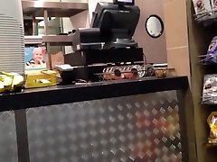 candid botín empeo perfecto culo en la cafetería