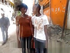Real shemale on female video Africans Get Frisky In The Shower