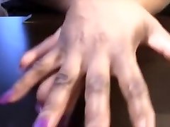 Long Nails: Violet Vibes and Lotion