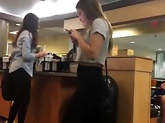Teen Waiting hair cut and sex porno Coffee