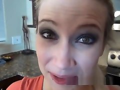 Cock and Ball Sucking Blonde Slut