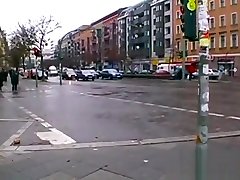 German redhead tattoo chick streetcasting with cozy fuck by big white cock!