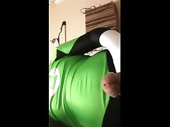 superhero green lantern lycra boobs lisbing suit part i