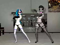 Vinyl Scratch and Octavia Dancing